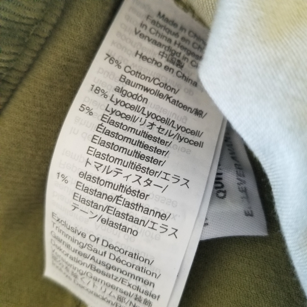 Madewell Olive Green Corduroy Straight Leg Pants - Picture 5 of 8